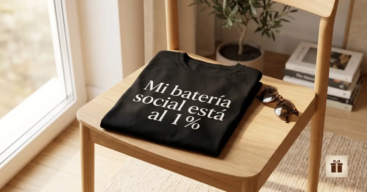 Encuentra la frase perfecta para tu camiseta Camiseta negra de algodón con frase