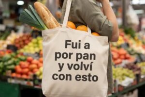 Bolsos con frases: de tela y de mano