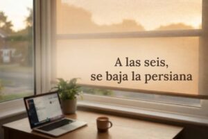 Cortinas con frases: estores y ducha con mensaje