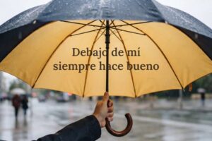 Paraguas con frases: según quién lo lleve