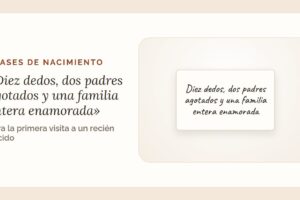 Frases para regalo de nacimiento: primera visita